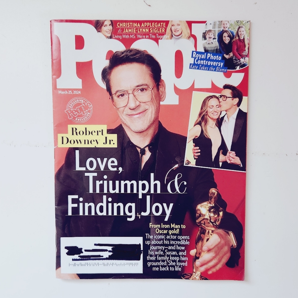 🍭7/$15 People Magazine March 2024 Robert Downey Jr